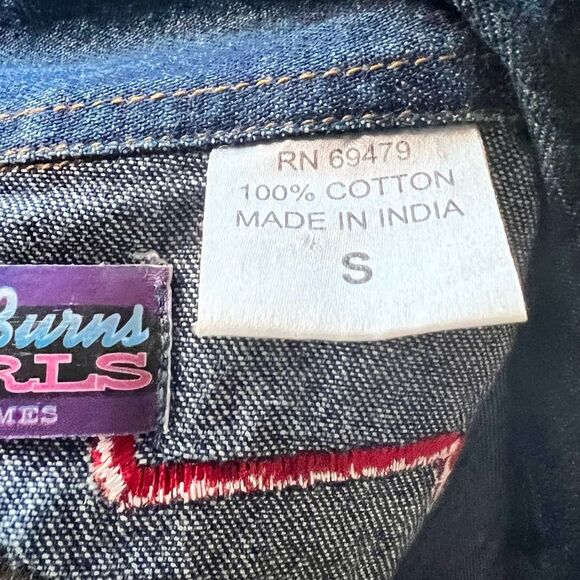 Foreman Burns Cowgirls Blue Jean Southwest Vest with silver stud details Size M - Picture 6 of 13